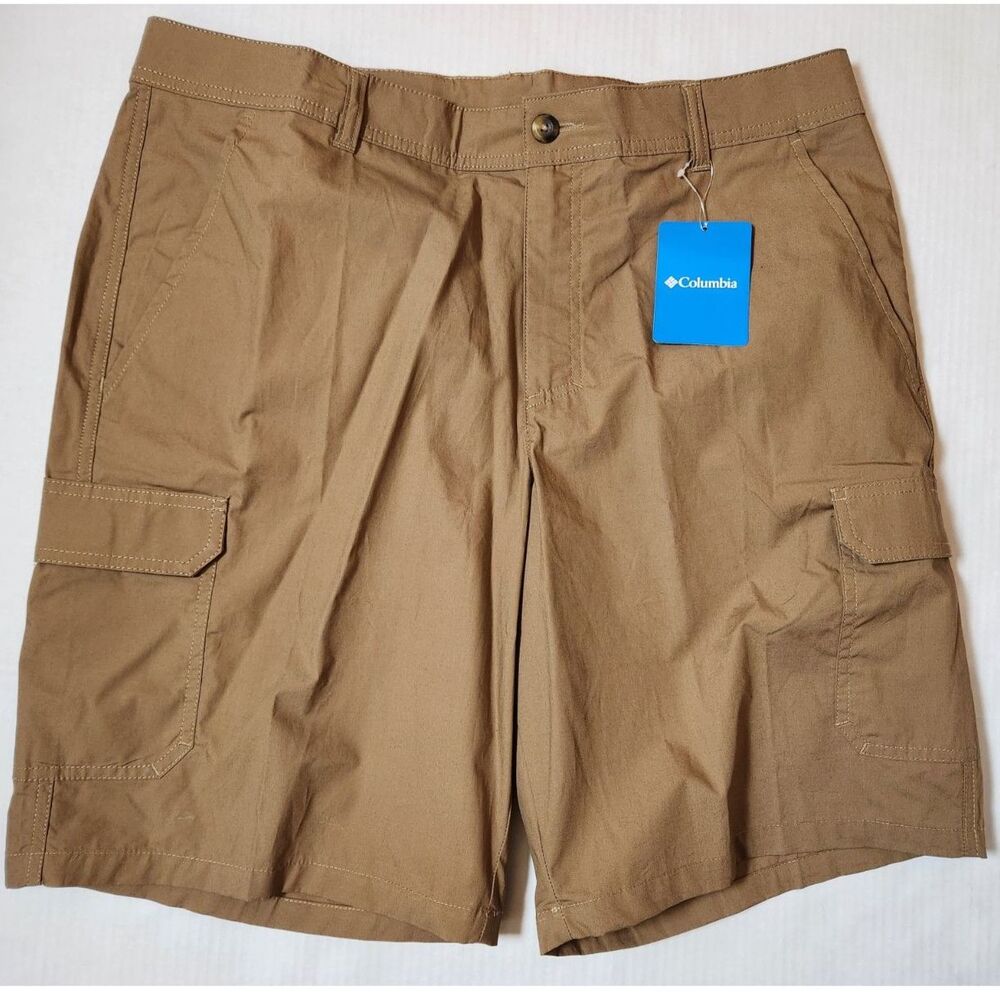 Columbia Men’s 36W Cargo Shorts Brown Delta Outdoor Hiking Utility